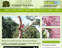 Tablet Screenshot of connicktreecare.co.uk